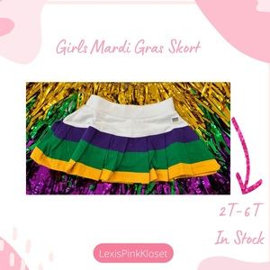 Girls Mardi Gras Skort sizes 3T-6T available